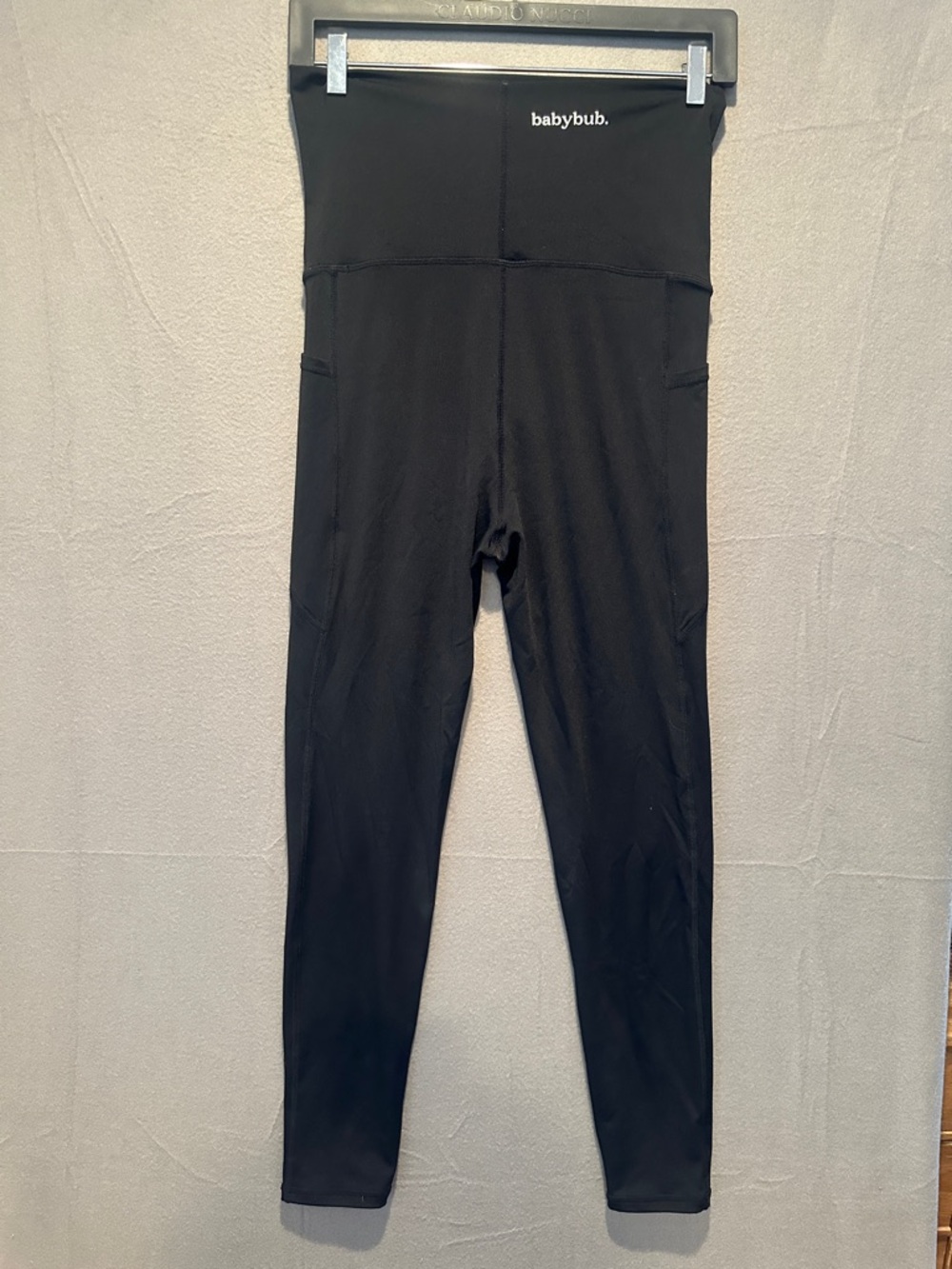 High-Waist Black Maternity Leggings